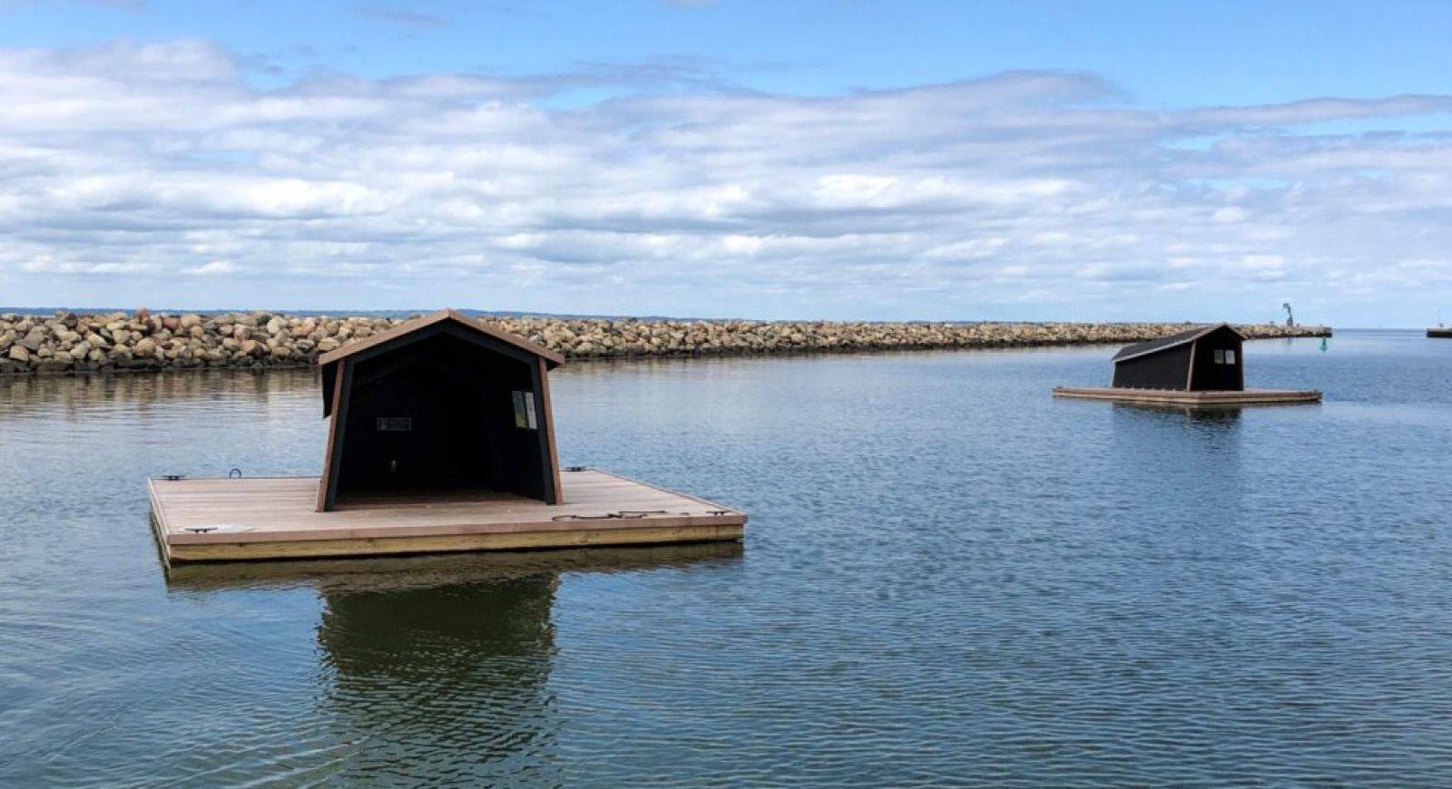 Billede af shelter Flydende shelters i Bogense Havn og Marina